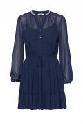 Marken-Chiffonkleid marine