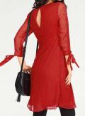 Marken-Chiffonkleid rot