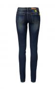 Marken-Damen-Jeans blue mit Patches