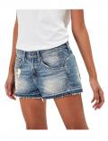 Marken-Damen-Jeansshorts light aged Gr. 27