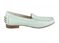 Marken-Damen-Lackleder-Slipper mint