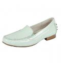 Marken-Damen-Lackleder-Slipper mint