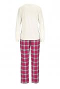 Marken-Damen-Pyjama ecru-pink