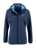 Marken-Damen-Softshelljacke marine