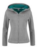 Marken-Damen-Sweatjacke grau