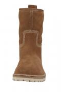 Marken-Damen-Velourslederstiefelette braun