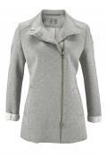 Marken-Doubleface-Jacke grau-melange Gr. 44