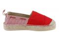 Marken-Espadrilles rot-gestreift