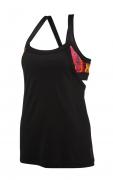 Marken-Funktions-Tanktop schwarz-bunt