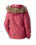 Marken-Funktionsjacke mit Webpelz rot