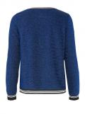 Marken-Glitzer-Pullover blau-schwarz