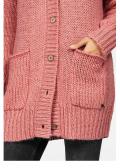 Marken-Grobstrickjacke rosé