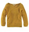 Marken-Grobstrickpullover goldfarben