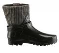 Marken-Gummi-Stiefelette schwarz-grau