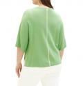 Marken-Halbarm-Pullover mint