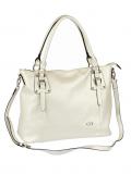 Marken-Handtasche creme-metallic