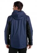 Marken-Herren-3-in-1-Funktionsjacke blau