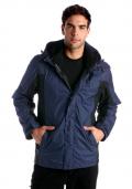 Marken-Herren-3-in-1-Funktionsjacke blau