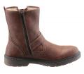 Marken-Herren-Lederimitat-Stiefelette braun