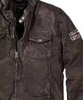 Marken-Herren-Lederjacke braun