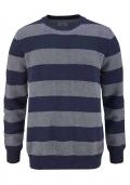 Marken-Herren-Pullover blau-grau meliert