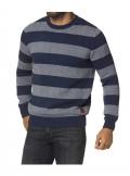 Marken-Herren-Pullover blau-grau meliert