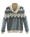 Marken-Herren-Pullover creme-bunt