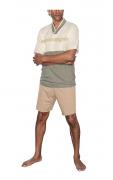 Marken-Herren-Pyjama beige