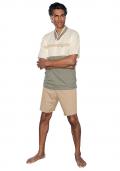 Marken-Herren-Pyjama beige