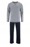 Marken-Herren-Pyjama grau-navy