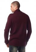 Marken-Herren-Strickjacke bordeaux