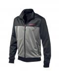 Marken-Herren-Trainingsjacke schwarz-grau