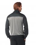 Marken-Herren-Trainingsjacke schwarz-grau