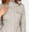 Marken-Jacke hellbeige