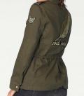 Marken-Jacke mit Badges und Pins khaki