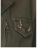 Marken-Jacke mit Badges und Pins khaki