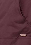 Marken-Jacke mit Webpelz bordeaux