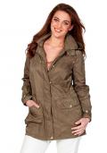 Marken-Jacke taupe