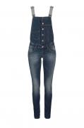 Marken-Jeans-Latzhose dunkelblau