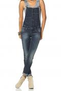 Marken-Jeans-Latzhose dunkelblau