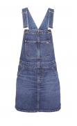 Marken-Jeans-Latzkleid blau