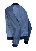 Marken-Jeans-Look-Blouson blau