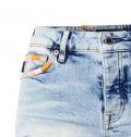 Marken-Jeans-Shortpants blau-used