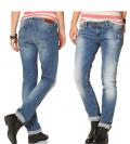 Marken-Jeans nass blue