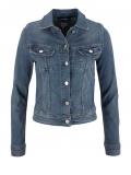 Marken-Jeansjacke blau-used