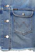 Marken-Jeansjacke blau-used