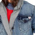 Marken-Jeansjacke und -Weste blau-grau