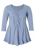 Marken-Jerseybluse hellblau