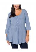 Marken-Jerseybluse hellblau