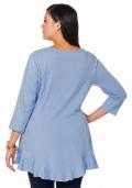 Marken-Jerseybluse hellblau